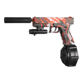 Glock 18 red graffiti gel blaster electric pistol for a unique look